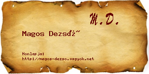 Magos Dezső névjegykártya