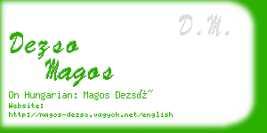 dezso magos business card